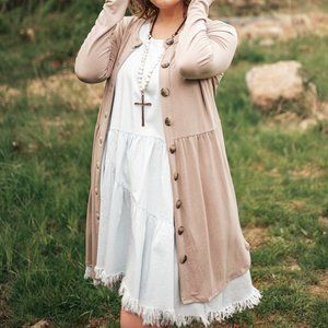 Sophia Button up Cardigan Mocha